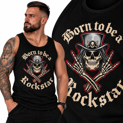 TANK TOP HORROR BORN TO BE A ROCKSTAR